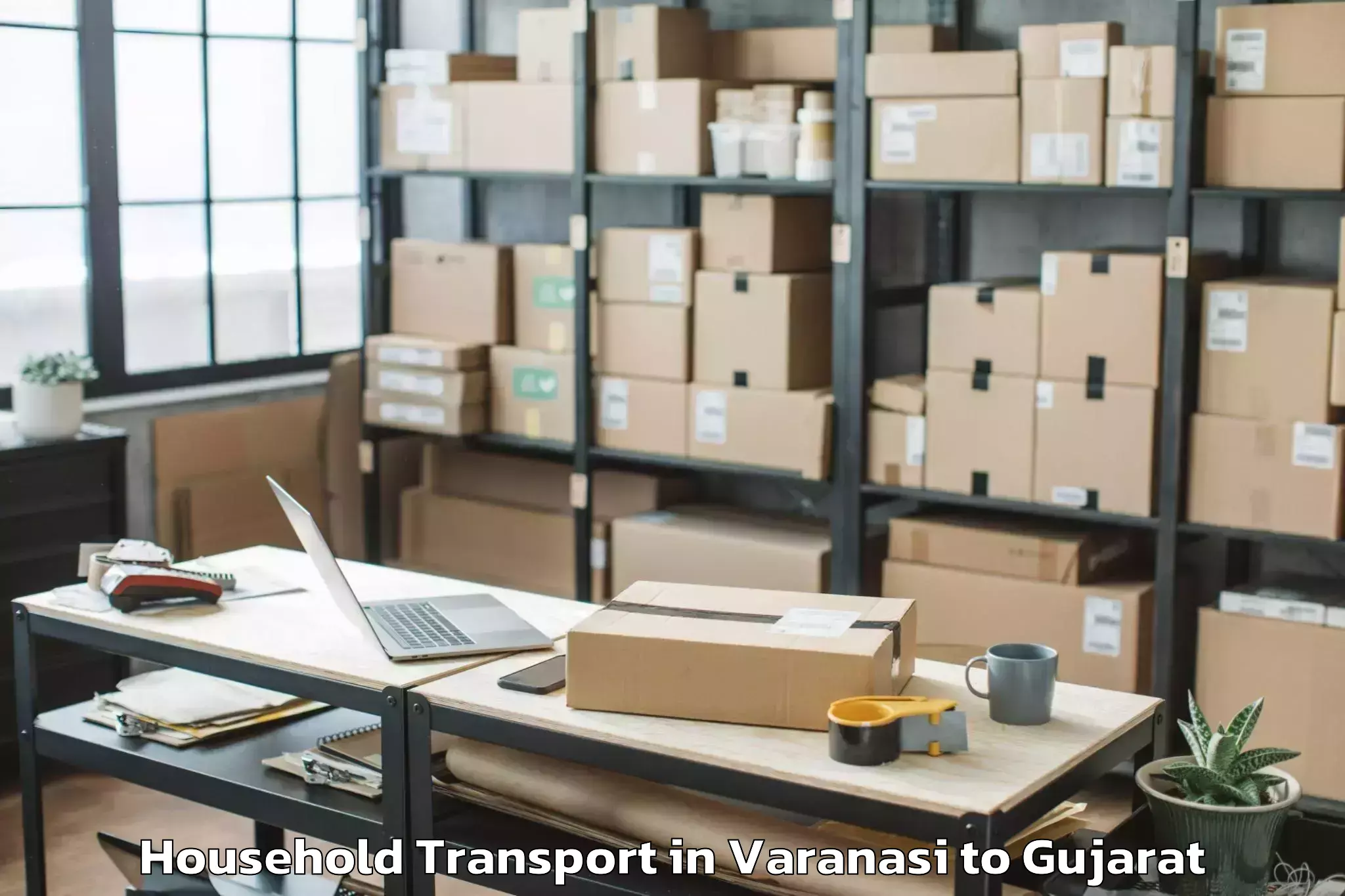 Top Varanasi to Sanand Household Transport Available